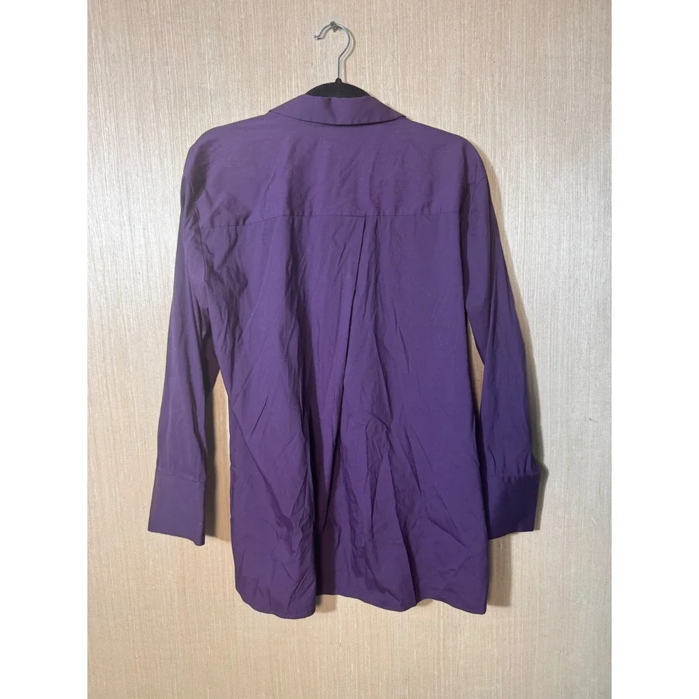 LAFAYETTE 148 NEW YORK Womens Purple Button Down Shirt Long Sleeve Size M‎ - Picture 7 of 7